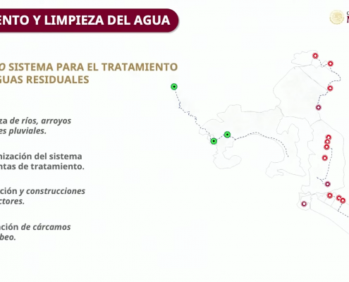 Diapositiva con avances de Saneamiento y limpieza del programa Acapulco se transforma contigo.